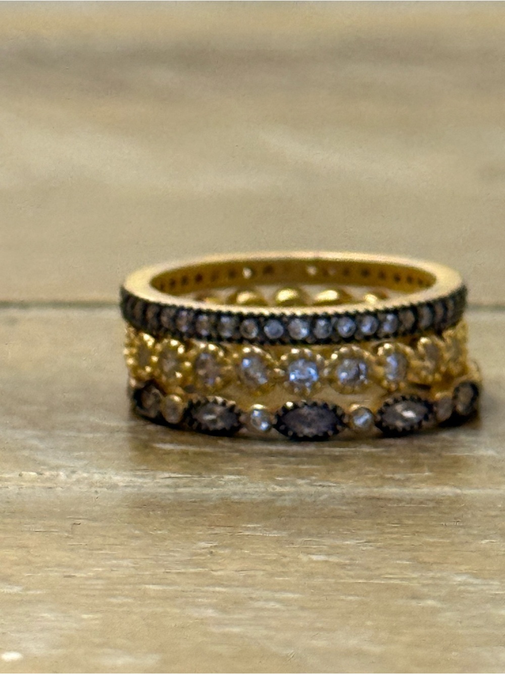 925 Sterling Freida Rothman ring stack - Picture 3 of 5